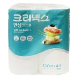 크리넥스 안심 키친타월 120매 4롤 -D