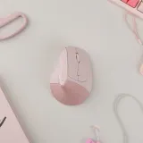지클릭커 도톰스콘 OP80 버티컬 무소음 블루투스 마우스 핑크
