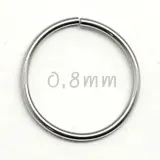 (국산) 써지컬 심리스 링 피어싱 귀걸이 316L 0.8mm