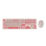 지클릭커 WMK600 사일런스 M RGB 무소음 무선 세트 핑크