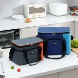 투톤 손잡이 피크닉 도시락 보냉백 가방