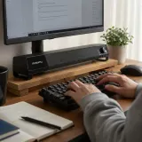 사운드바 스피커 USB AUX 유선 LED PC 모니터용 데스크톱 음향