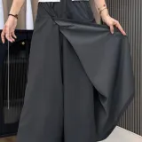 와이드 팬츠 여성 홈웨어 바지 여름 쿨링 치마 바지 라운지 웨어