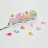 오로라 행운 거북이 파츠 UV 레진 비즈 공예 재료 글리터 무지개 미니 거북이 키캡 파츠 DIY 야광 폰꾸 데