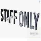 STAFF ONLY 입체사인 통제구역 가게소품 매장 입체글자 돌출간판
