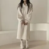 여성 오버핏 일상 롱원피스
