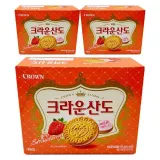 크라운제과 크라운산도 딸기 161gx3개