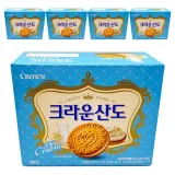 크라운제과 크라운산도 크림 161g 5개