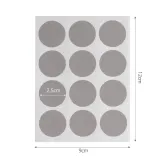 25mm 컬러 원형스티커 12매세트(그레이)/ 단색스티커