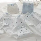 베이비블루 리본체리 데일리 속옷 순면 팬티 5개세트