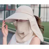 쉴드업 완전무장 썬캡 베이지 챙넓은 돌돌이 여름모자