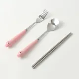 빼꼼토끼 휴대용 수저 포크 세트 젓가락 동물포크