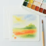 아트페이퍼 캘리 양면 무지 종이카드 100매 10x10cm