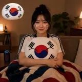태극기 미니쿠션 축구 국가대표 경기 응원소품