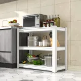 조립이 쉬운 스틸 3단 앵글 선반 (120cm) (화이트)