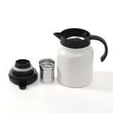 티웨어 이중진공 보온주전자(900ml) (화이트) 차포트