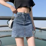 청치마바지 데님 속바지 미니 스커트 연청 중청 진청 하의