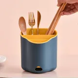 접착식 PP 물빠짐 수저통 2p세트 주방 수저꽂이