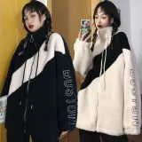 보스턴 양털 집업 점퍼 미들 코트 아우터 홈웨어 잠바