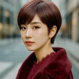 내추럴 숏컷 통가발 볼륨 인조모 여성가발