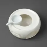 힐링퓨어 도자기 티워머(화이트) 차데우기 온도유지