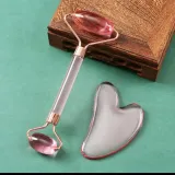 얼굴 바디 순환 롤러 승모근 마사지기 핑크