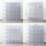 DIY 화이트 라인 선반 옷장 175x175cm 학생옷장 1인옷장