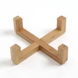 반려동물 우드받침 도자기식기(마블핑크) 반려견밥그릇