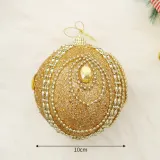 로열골드 글리터 장식볼 2p(10cm) (퀸즈)