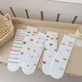 중목양말 펀칭 와플 패턴
