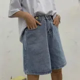 청반바지 뒷밴딩 데님 숏팬츠 허리밴딩 여성 데일리 팬츠
