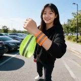 형광밴드 두줄 야간 러닝 조깅 안전 야광 반사띠 운동 시인성 확보용 소품 밴드 2줄