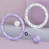 훌라후프 마사지 실리콘 쿠션 화이트 블록 퍼플 실내운동 카운트기능 홈트