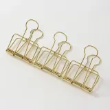 문구존 철제 더블 클립 3개입(5cm) (골드) 클립홀더