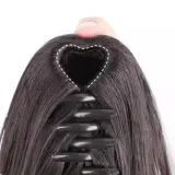 부분 묶음 가발 집게형 스트레이트 머리 스타일링 포니테일