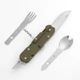 캠핑랜드 접이식 칼 스푼 포크 휴대용 캠핑 멀티툴