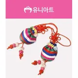 유니아트 전통 복주머니 매듭 빨강