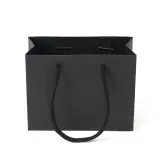 심플 무지 가로형 종이 쇼핑백 10p(12x10cm) (블랙)