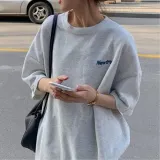 반팔 티셔츠 오버핏 박스티 캐주얼 상의 대학생 데일리 일상복