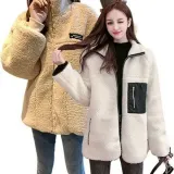 뽀글이 후리스 집업 자켓 여성 후드 점퍼 아우터