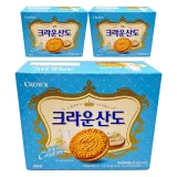 크라운제과 크라운산도 크림 161g 3개