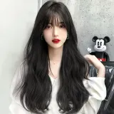 루즈 웨이브 긴머리 통가발(블랙)