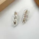 겨울 아웃도어 플리스 방한 모 여자머리핀 예쁜머리핀 체인헤어핀
