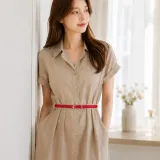 로아 클래식 얇은 여성 벨트 (레드) 원피스 벨트