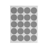 20mm 컬러 원형스티커 12매세트(그레이)/ 단색스티커