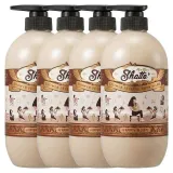 샤워때비누 화산송이 바디솝 화이트머스크향 900ml X 4개
