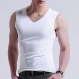 남자 쿨나시 브이넥 민소매 심리스 무봉제 여름 냉감 아이스 남성 러닝