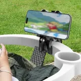 360도 유모차 곡선형 핸드폰 클립 홀더 받침대 거치대