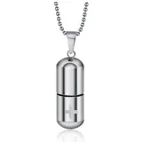 알약목걸이 캡슐 팬던트 십자가 스틸 케이스 향수