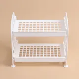 테이블 정리 2단 미니 선반 화장품 정리대 화이트